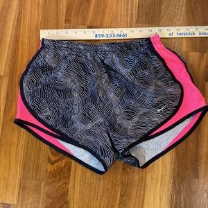 Nike, dry fit, size small, black white pinkish color shorts